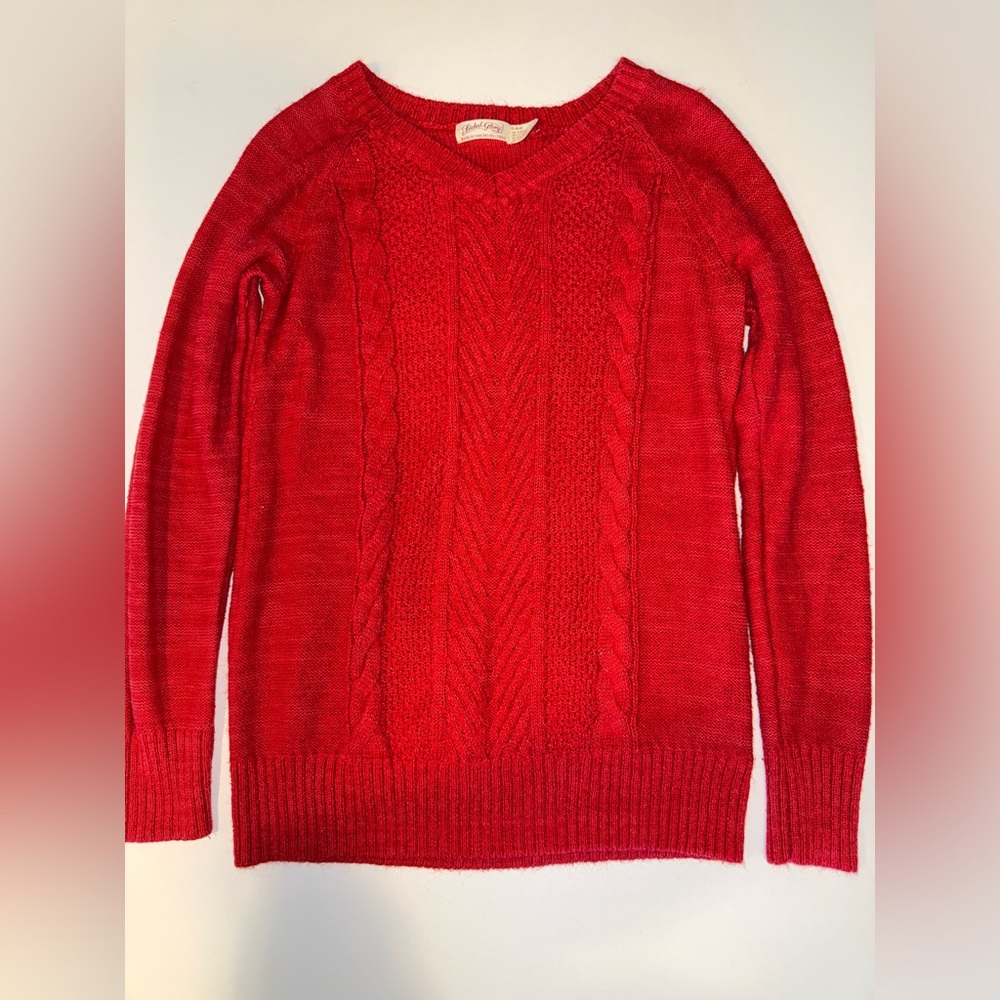 Red Sparkle Crewneck Sweater